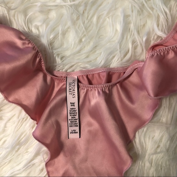 Victoria’s Secret 34E & Large French Cut Thong Panty Pink & Unlined Demi Bra Set - Picture 13 of 15